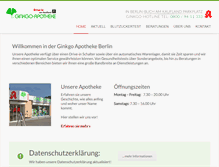Tablet Screenshot of ginkgo-apotheke-berlin.de